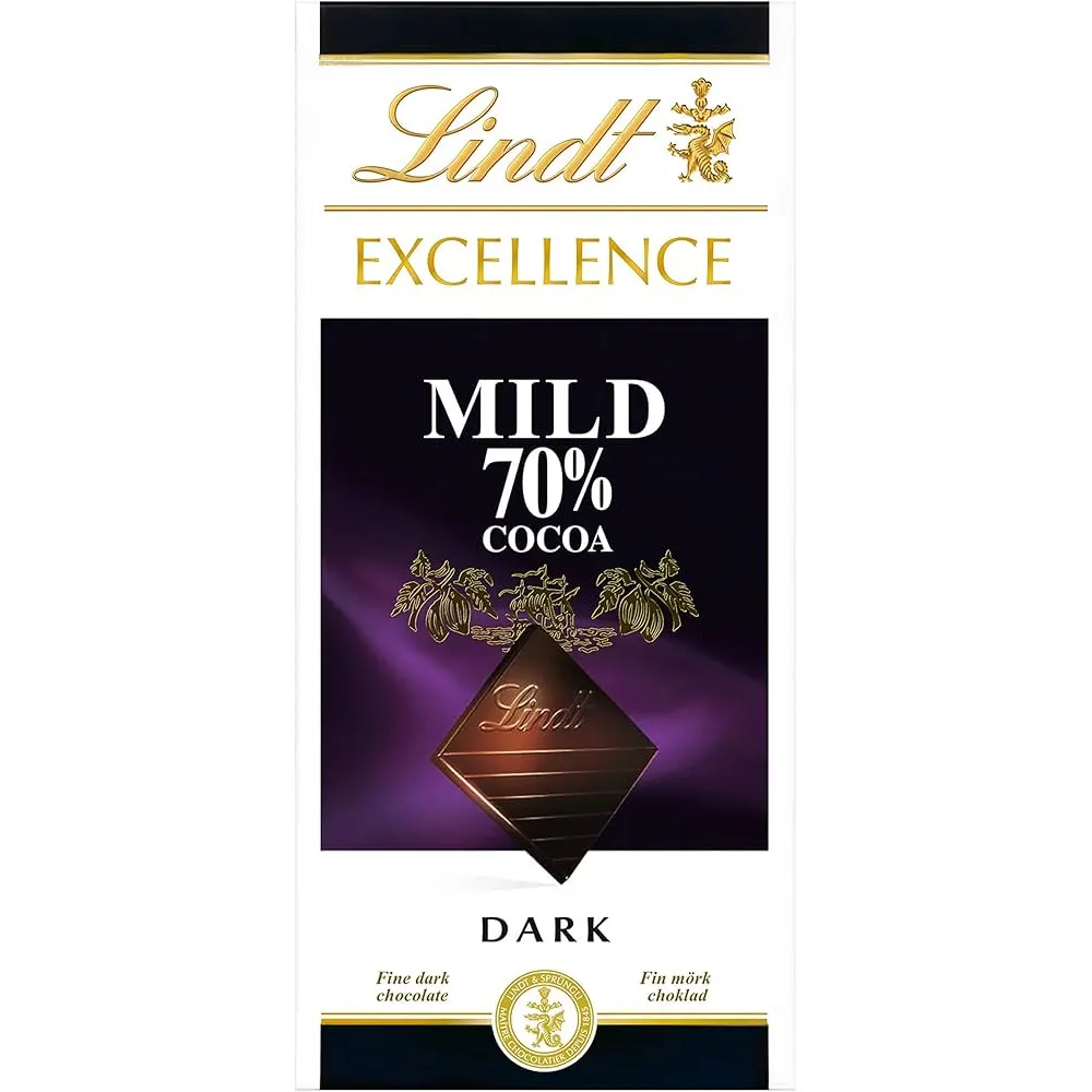 Lindt Excellence 70% Cocoa Mild Dark Chocolate 100G