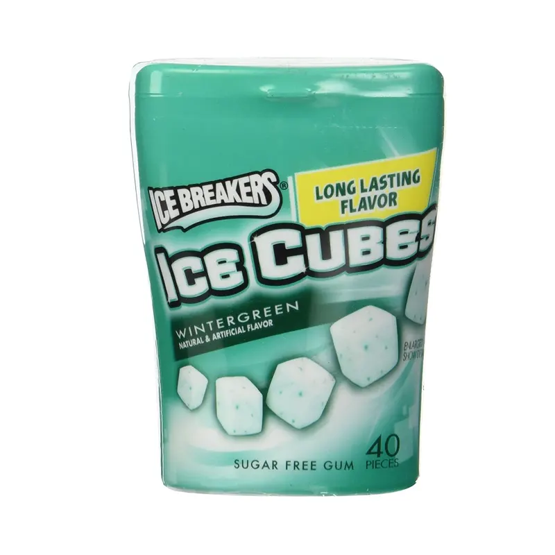 Ice Breakers Ice Cubes Wintergreen Sugar Free Gum 40Pcs