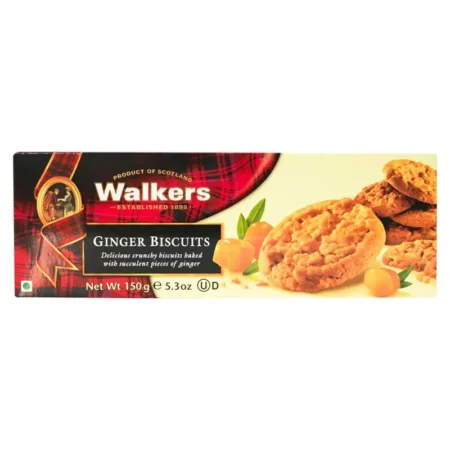 WALKERS GINGER BISCUITS 150G.