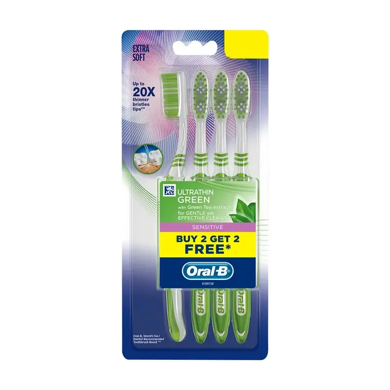 Oral-B Ultrathin Green With Green Tea Extracts For Gentle Yet Effective ...