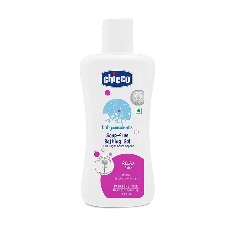 Chicco Baby Moments Soap Free Bathing Gel Relax Parabens Free 200Ml