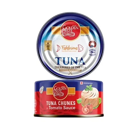 GOLDEN PRIZE FISHLICIOUS TUNA CHUNKS IN TOMATO SAUCE 185G
