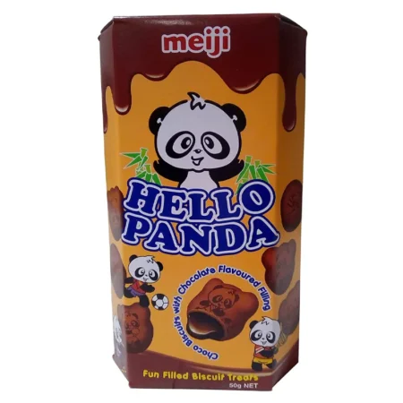 MEIJI HELLO PANDA CHOCO BISCUITS WITH CHOCOLATE FLAVOURED FILLING 50G