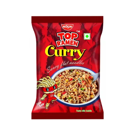 Nissin Top Ramen Curry Saucy Flat Noodles 70G