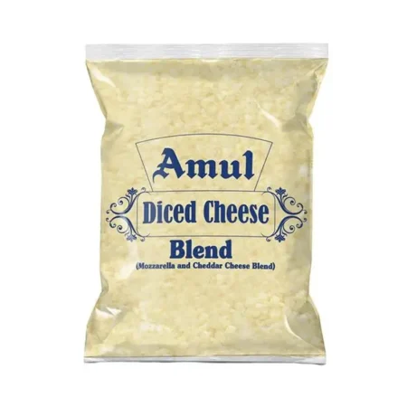 AMUL DICED CHEESE BLEND MOZZARELLA AND CHEDDAR CHEESE BLEND 1KG