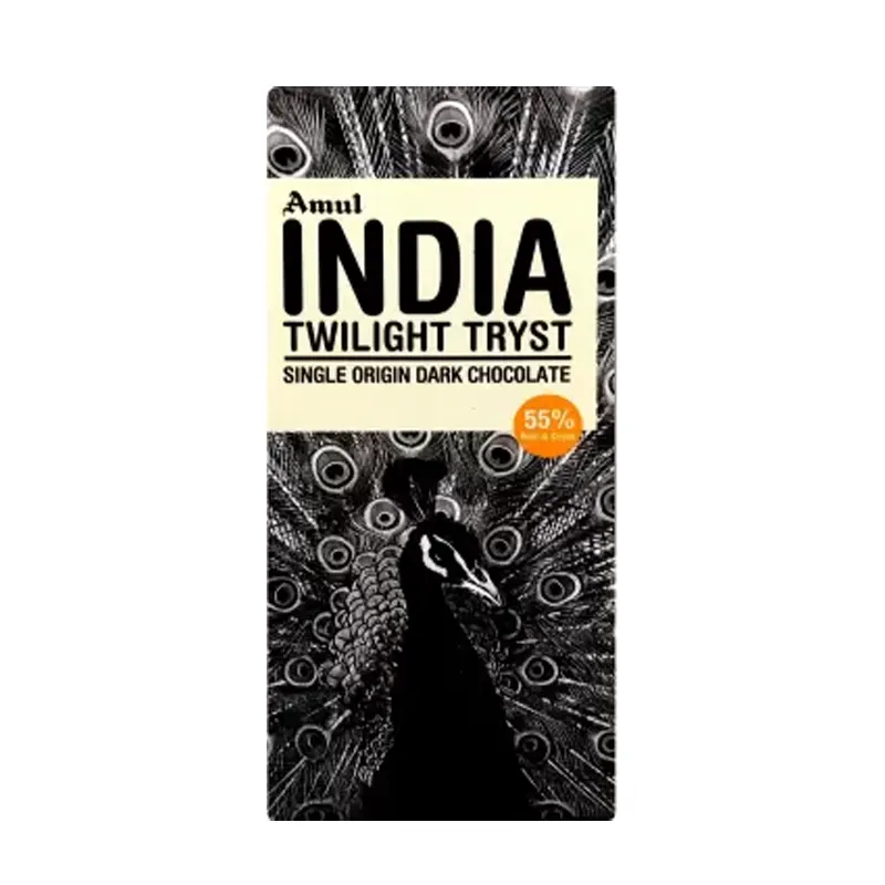 Amul India Twilight Tryst Single Origin Dark Chocolate 55% Rich In Cocoa 125G
