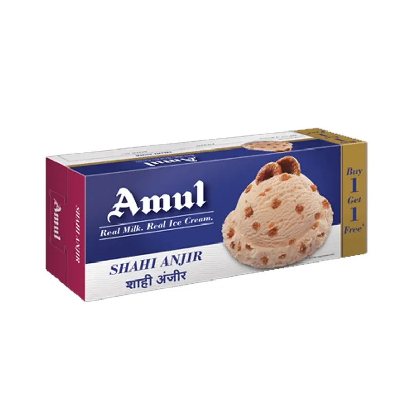 Amul Real Milk Real Ice Cream Shahi Anjir Buy 1 Get 1 750Ml - Souq Al ...