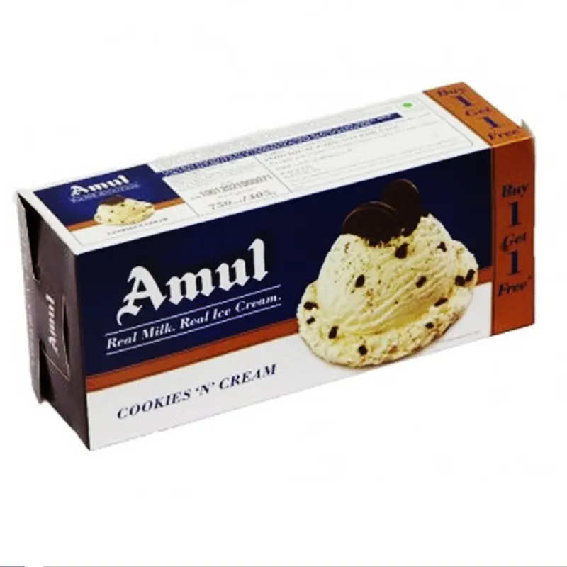 Amul Real Milk Real Ice Cream Cookies N Cream Buy 1 Get 1 750 Ml - Souq ...