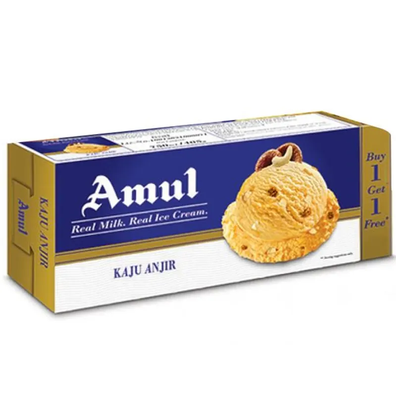 Amul Real Milk Real Ice Cream Kaju Anjir Buy 1 Get 1 750Ml
