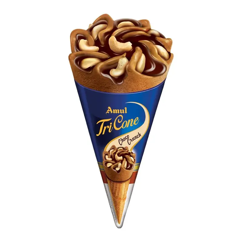 Amul Tri Cone Choco Crunch 120Ml