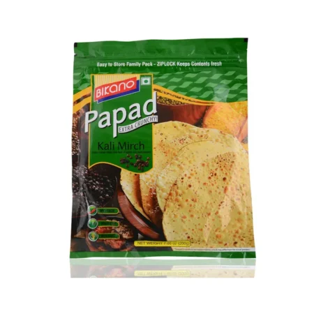 BIKANO PAPAD EXTRA CRUNCHY KALI MIRCH 200G