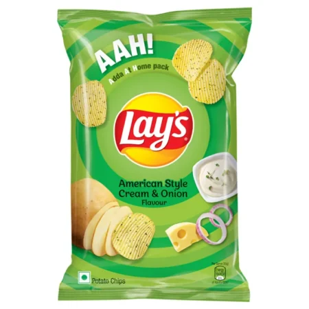 Lay'S American Style Cream And Onion Flavour Potato Chips 130G