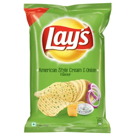 Lay'S American Style Cream And Onion Flavour Potato Chips 78G