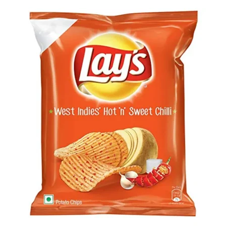 Lay'S West Indies' Hot 'N' Sweet Chilli Potato Chips 52G