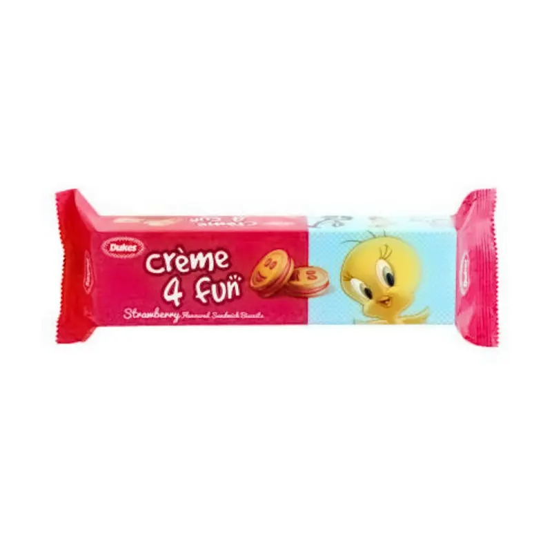 Dukes Creme 4 Fun Strawberry Flavoured Sandwich Biscuits 150G