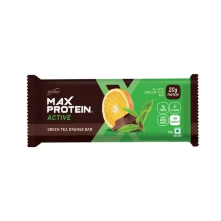 Rite Bite Max Protein Active Green Tea Orange Bar 70G