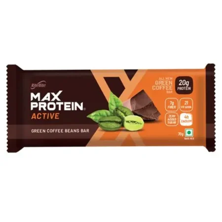 Rite Bite Max Protein Active Green Coffee Beans Bar 70G