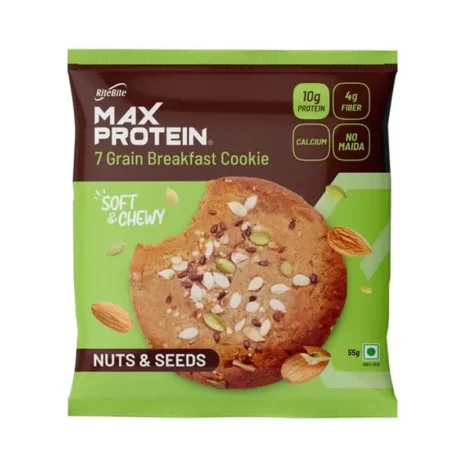 Ritebite Max Protein 7 Grain Breakfast Cookie Nuts And Seeds 55G