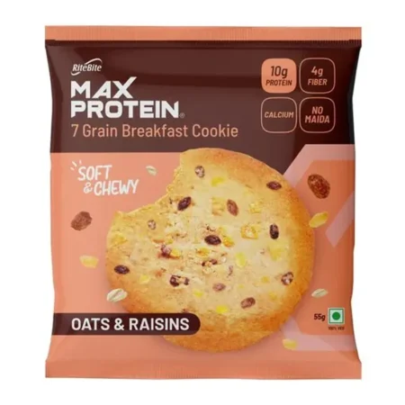 Ritebite Max Protein 7 Grain Breakfast Cookie Oats And Raisins 55G