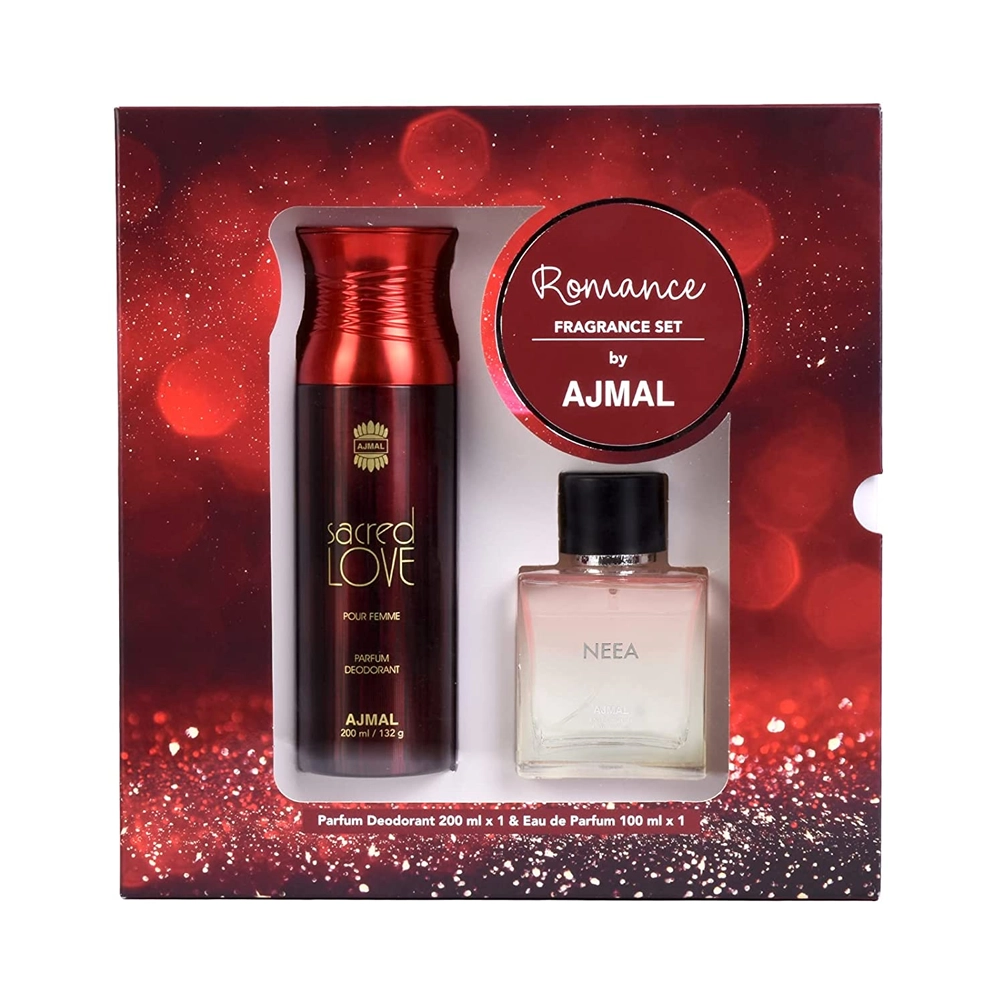 Ajmal Romance Fragrance Set Parfum Deodorant 200Ml 1 And Eau De Parfum 100Ml 1N