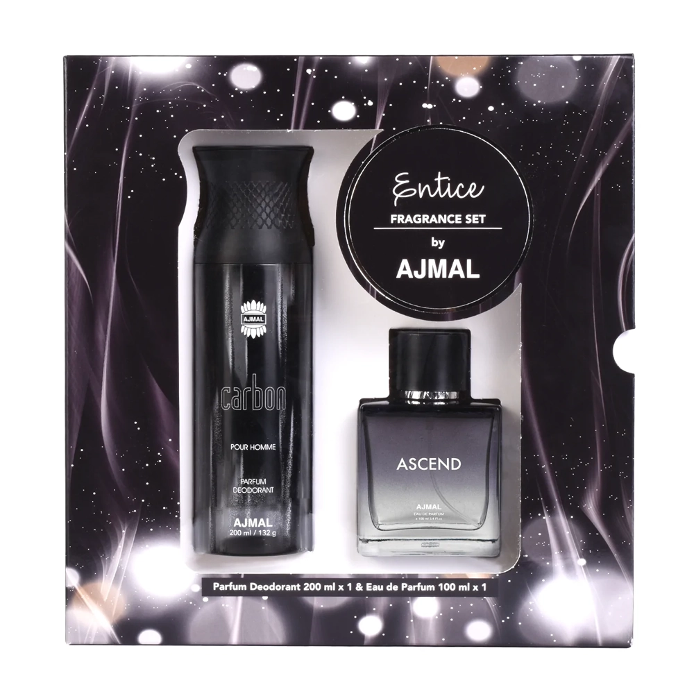 Ajmal Entice Fragrance Set Parfum Deodorant 200Ml 1 And Eau De Parfum 100Ml