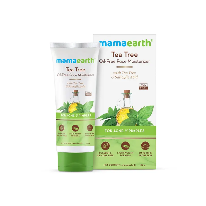 Mama Earth Tea Tree Oil-Free Face Moisturizer With Tea Tree And ...