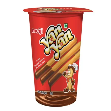 MEIJI YAM YAM CREAMY CHOCOLATE FLAVOURED DIP BISCUIT SNACK 50G