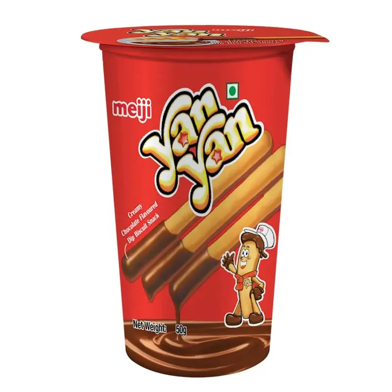 Meiji Yam Yam Creamy Chocolate Flavoured Dip Biscuit Snack 50G