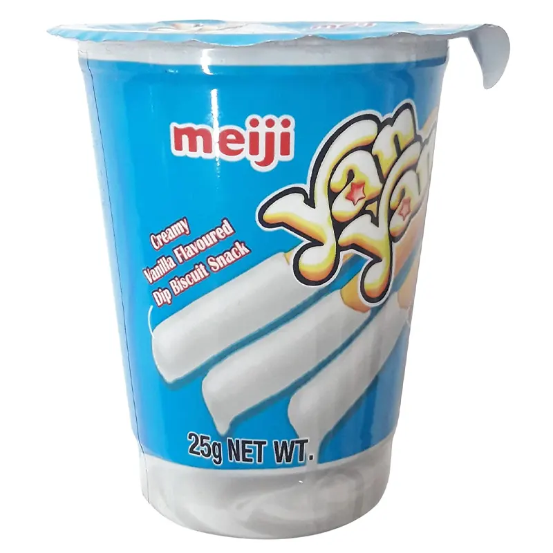 Meiji Yam Yam Creamy Vanila Flavoured Dip Biscuit Snack 25G