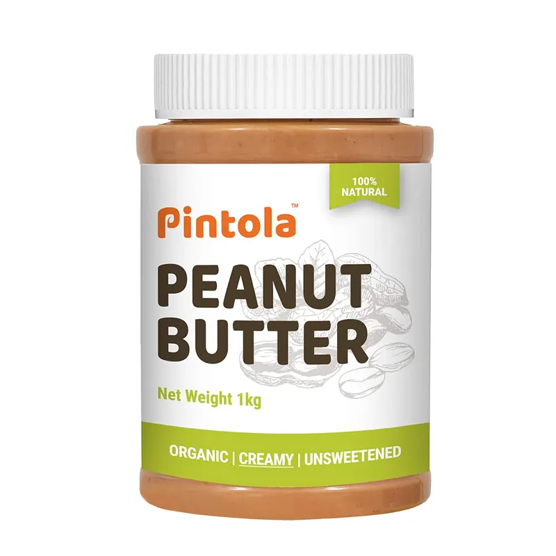 Pintola Peanut Butter Organic Creamy Unsweetened 1Kg