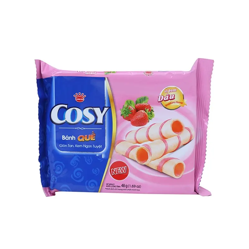 Cosy Banh Que Strawberry Wafer Rolls 132G