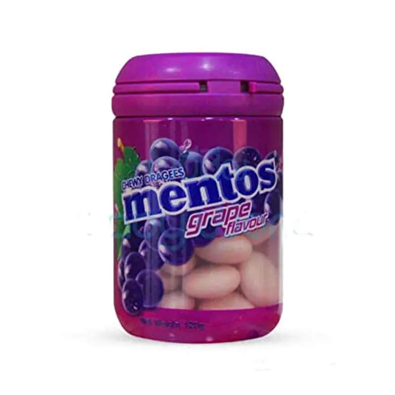 Chewy Dragees Mentos Grape Flavours 120G