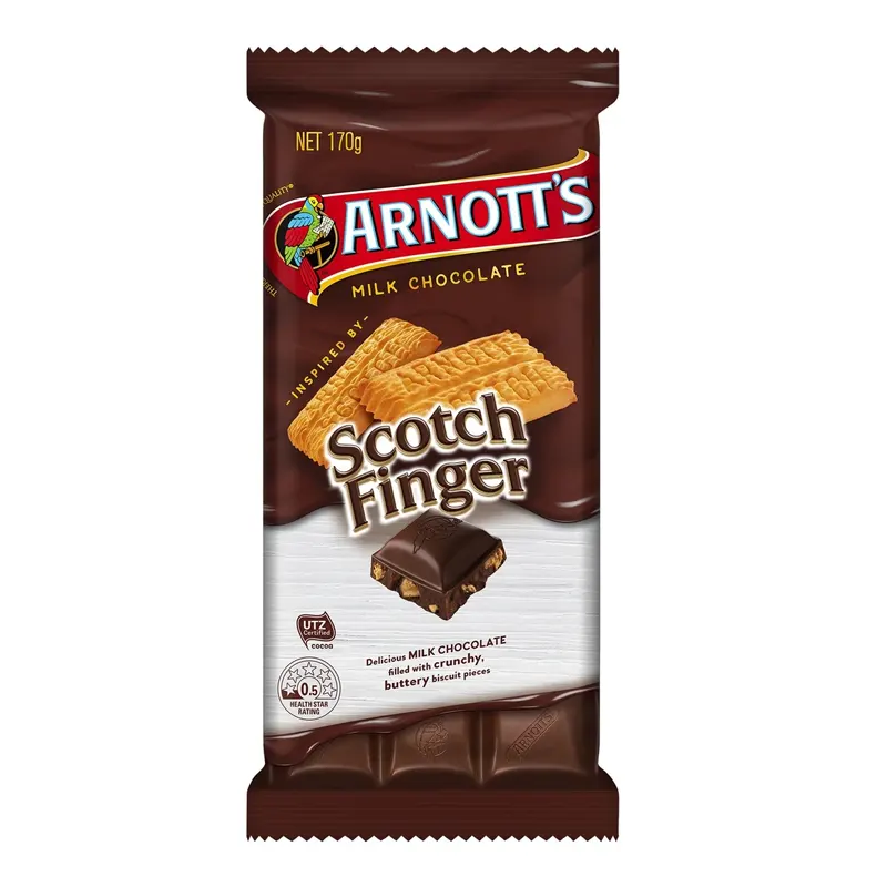 Arnott'S Milk Chocolate Scotch Finger 170G