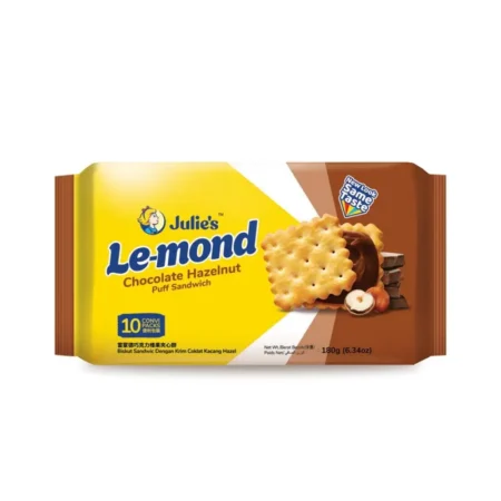 JULIE'S LE-MOND PUFF SANDWICH CHOCOLATE HAZELNUT CREAM 180G