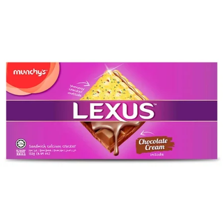 MUNCHY'S LEXUS CHOCOLATE CREAM SANDWICH CALCIUM CRACKER 150G
