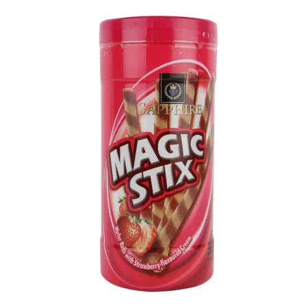 SAPPHIRE MAGIC STIX WAFER ROLLS WITH STRAWBERRY FLAVOURED CREAM 200G
