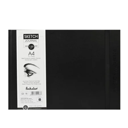 Scholar Sketch Journal Book Acid Free Premium Cartridge Medium Surface A4 64Sheets 130Gsm Sj4 1N
