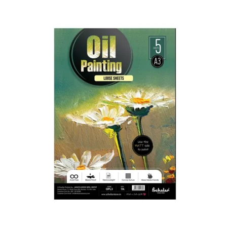 Scholar Oil Painting Loose Sheets Canvas Texture Acid Free Blend Proof A3 5Sheets 300Gsm Opl3  1N