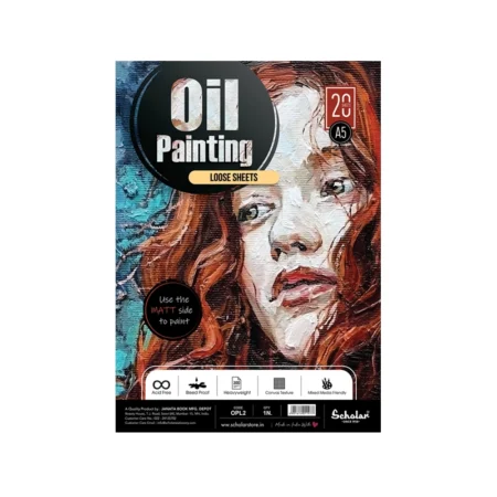 Scholar Oil Painting Loose Sheets Canvas Texture Acid Free Blend Proof A5 20Sheets 300Gsm Opl2 1N