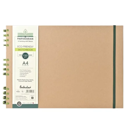 Scholar Paryavaran Sketch Book Wire Bound A4 56Sheets 150Gsm Psw4 1N