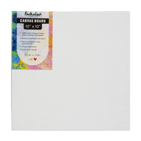 Scholar White Canvas Painting Board (25.4 X 25.4) 10" X 10" Cv1010 1N