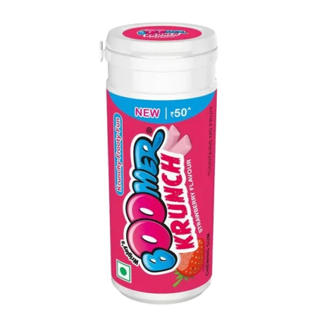 Wrigley'S Boomer Krunch Chewing Gum Strawberry Flavour 28.8G