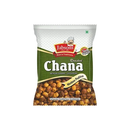 JABSONS NIMBOO PUDINA CHANA ROASTED CHICKPEAS WITH LEMON & MINT LEAVES 150G