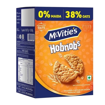 Mcvities Hobnobs Oats & Wholemeal Biscuits 75G