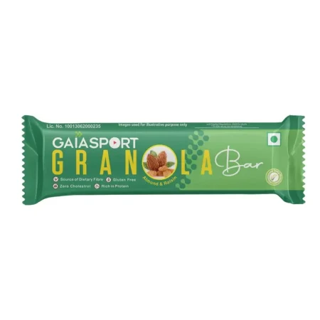 Gaia Sport Granola Almond & Raisin Bar 200Gm