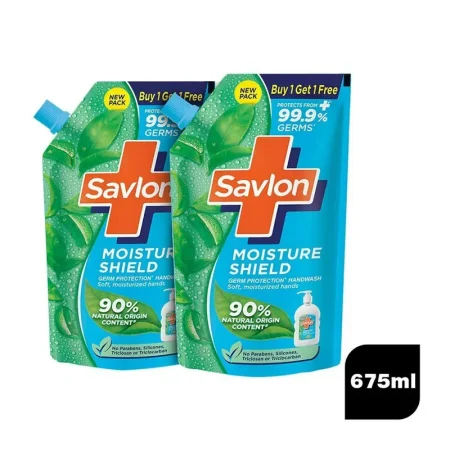 Savlon Hand Wash Moisture Shield Promo Pack 675 Ml X 2 =1350Ml