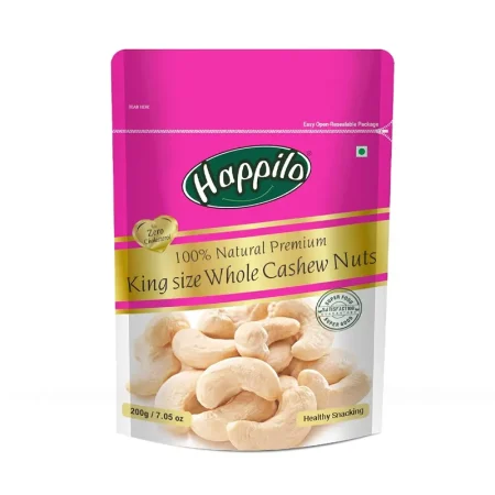 Happilo 100&Amp; Natural Premium Kingsize Whole Cashews Nuts 200G