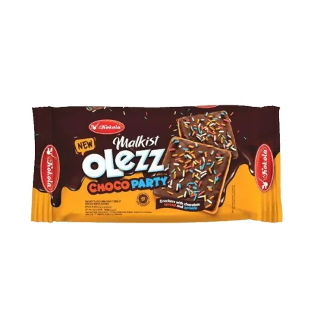 KOKOLA OLEZZ CHOCO PARTY CREAM CRACKERS WITH CHOCOLATE FLAVOUR AND SPRINKLES 100GM