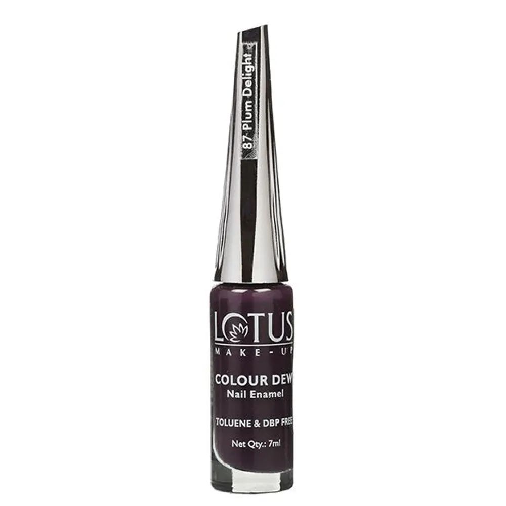 Lotus Make-Up 87 Plum Delight Colour Dew Nail Enamel 7Ml