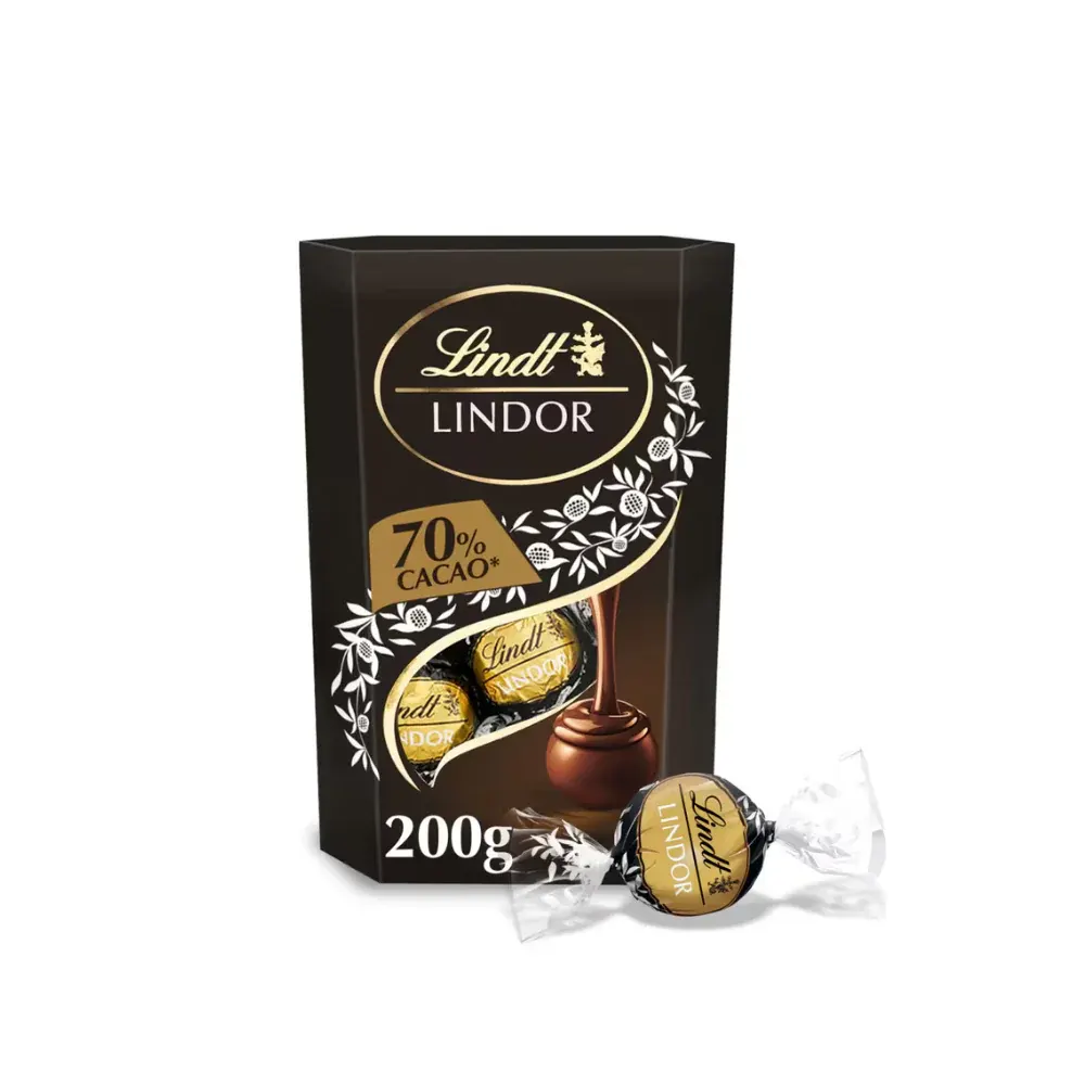 Lindt Lindor 70% Cacao Noir Intense 200G